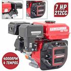 Motor Estacionário Forte Kawashima GE700 7HP 4T 212cc À Gasolina Sem Embreagem Para Rabeta de Barco