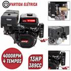 Motor Estacionário Kawashima GE1300BE À Gasolina 4 Tempos 13cv 389cc Robusto Com Eixo Chavetado