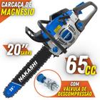 Motosserra Profissional Nakashi NCS-650 65,1cc 2 Tempos À Combustão Com Freio de Segurança