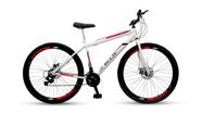 Mountain Bike Aro 29 Freio Disco 21 marchas Urbana Adulta BRANCO/VERMELHO