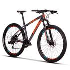 Mountain Bike Aro 29 Quadro Alumínio L19' Freio Hidráulico Render ONE 2023 Cinza Laranja Sense