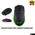 Mouse artemis, sensor pixart 3360, com led rgb ajustavel, 8 botoes, 16000dpi