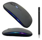 Mouse Bluethooth + Caneta Touch S/fio Recarregavel Com Led Rgb
