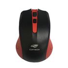 Mouse C3 Tech Sem Fio USB Vermelho - M-W20RD