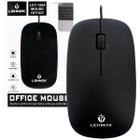 Mouse com Fio USB Óptico Ergonômico 3 Botões Office Ultra Leve