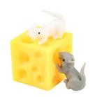 Mouse e queijo Brinquedo de descompressão, figuras esquisíveis assustadoras