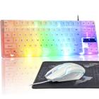 Mouse e teclado para jogos CHONCHOW Rainbow LED Light White