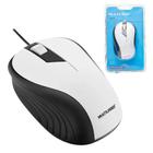 Mouse Emborrachado Branco C/ Fio USB Design Ergonômico