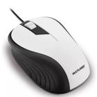 Mouse emborrachado branco c/ fio usb mo224