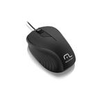 Mouse emborrachado preto c/ fio usb MO222 Multilaser