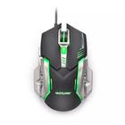 Mouse Gamer 2400DPI MO269 Preto e grafite com Led Multilaser