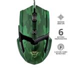 Mouse Gamer 6 Botões DPI Ajustável até 4800 Cabo 1.8m Precisão para Jogos Trust GXT 101C GAV Jungle Camo