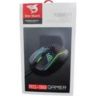 Mouse gamer led RGB, 6 botões, ergonômico, 4 resoluções ajustáveis 7200 DPI Cor: Preto - War Shark