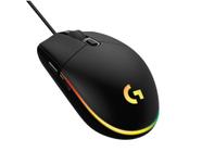 Mouse Gamer Lightsync RGB Logitech Óptico 8000DPI - 6 Botões G203 Preto