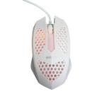 Mouse Gamer Óptico 1200Dpi Ultraleve Colmeia Led Rgb Branco