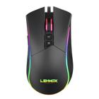 Mouse Gamer para Jogos com Iluminação RGB USB 7 Botões Backlit Lehmox 4800 DPI