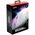 Mouse gamer pcyes basaran white ghost 12400dpi rgb 6 botoes