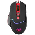 Mouse Gamer Redragon Inspirit 2 M-907 USB Ate 14.400 Dpi com Backlight RGB- Preto/Vermelho