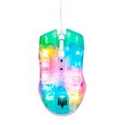 Mouse Gamer Transparente Usb Profissional Com Luz Led Colorido Seis Botões 3600dpi