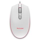 Mouse Gamer USB Branco C/ LED Multilaser MO299