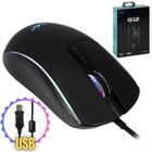 Mouse Gamer Vinik G12 Para Escritório Design Ergonômico Cor Preto Com Led RGB Cabo Trançado 1,8m Sensor Óptico Conexão USB