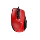 Mouse Genius DX-150X C/ Fio Ergonômico Vermelho - 31010231101