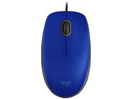 Mouse Logitech Óptico 1000DPI 3 Botões M110 Azul