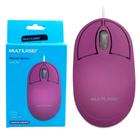 Mouse Multilaser Classic Box Óptico Rosa Pink - MO304
