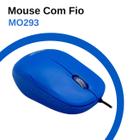 Mouse Óptico Com Fio 1200dpi Azul Multilaser - MO293