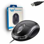 Mouse Óptico Confortável Com Fio Usb compacto 3 botões