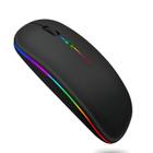 Mouse Óptico Sem Fio Luminoso Led Leve Silencioso Recarrega M-EL-2103
