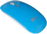 Mouse Óptico Sem Fio Recarregável - Silencioso Slim Usb 3.0 Azul
