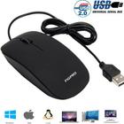 Mouse óptico USB com fio para pc laptop computador rolar mouses