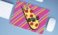 Mouse Pad Emborrachado Personalizado Grande Skate Pizza - Criative Gifts