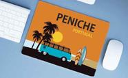 Mouse Pad Emborrachado Personalizado Grande Surf Peniche - Criative Gifts