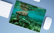 Mouse Pad Emborrachado Personalizado Praia Mar Oceano Peixe, 40 x 30 - Deluzz