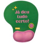 Mouse Pad Ergonômico Apoio Descanso De Punho Vibes Positive - LeoArte