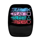 Mouse Pad Ergonomico Botões Eat Play Sleep Repeat - Maluco por Caneca