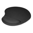 Mouse Pad Ergonômico com Apoio de Silicone para Punho Lavável com Base Aderente Preto