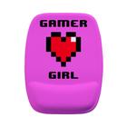 Mouse Pad Ergonomico Gamer Girl Coração Rosa