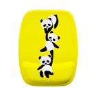Mouse Pad Ergonomico Pandas Fundo Amarelo Fofo