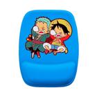 Mouse Pad Ergonomico Zoro e Luffy One Piece Azul - Maluco por Caneca