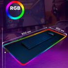 Mouse Pad Gamer 80x30cm Base Antiderrapante Led Rgb - BELLATOR