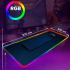 Mouse Pad Gamer 80X30Cm Led Rgb 7 Cores Base Antiderrapante - Bellator