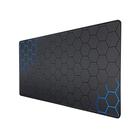 Mouse pad Gamer hexagono azul/cinza 70x30 cm