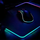 Mouse Pad Gamer Led Rgb 7 Cores 350x250mm Cor Preto Com Bordas Rgb