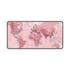 Mouse Pad Gamer Speed Extra Grande 120x40 cm - Mapa Rosa - BIGARTE