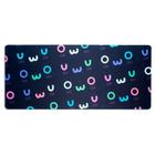 Mouse pad hybrid deskmat uwu owo extra grande 90x40cm preto estampado dazz