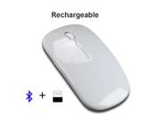 Mouse Recarregável Bluetooth Wireless Luminoso Confortável Branco