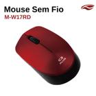 Mouse Sem Fio 1000 Dpi C3Plus M-W17RD - Vermelho